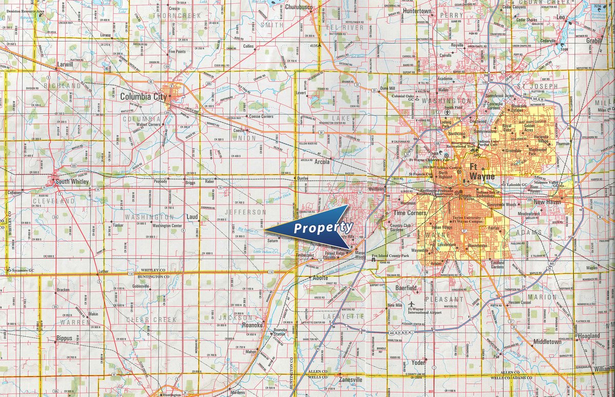 Area map - ESTATE AUCTION IN WHITLEY COUNTY, INDIANA